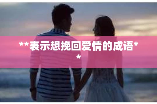 **表示想挽回爱情的成语**