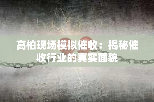 高柏现场模拟催收：揭秘催收行业的真实面貌
