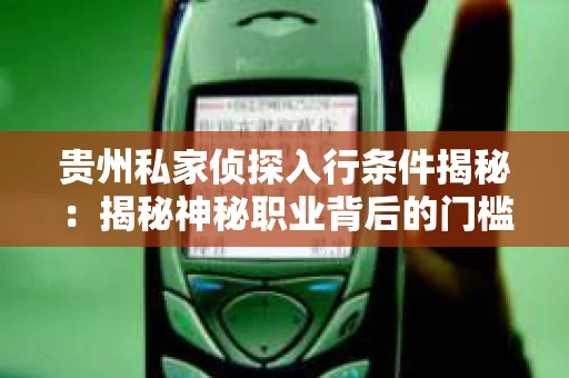 贵州私家侦探入行条件揭秘：揭秘神秘职业背后的门槛与挑战