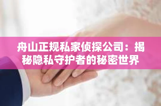 舟山正规私家侦探公司：揭秘隐私守护者的秘密世界